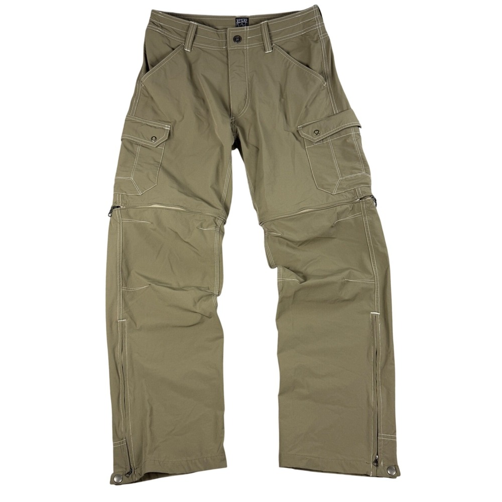Kuhl Renegade Stealth Convertible Pants Mens 32x32 Tan Hiking Zip Off Cargo